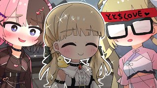 【手描き】小雀ととの隠れオタクになる橘ひなのと英リサ【ぶいすぽっ！/花芽なずな/小雀とと/橘ひなの/英リサ】【マンガ動画/アニメ/VTuber】