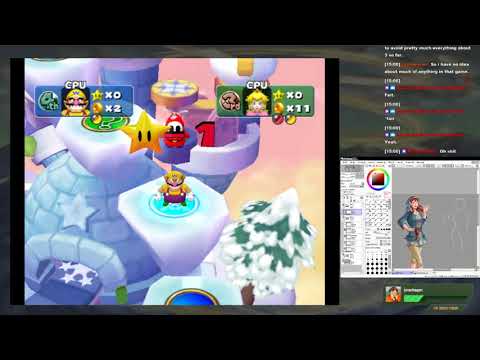 Mario Party 5 Plays as MK404 Draws | Rainbow Dream