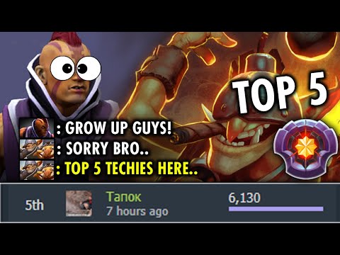 TOP 5 TECHIES vs Antimage Spammer   Punished TOXIC Carry   Techies Official