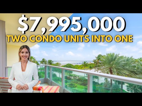 Dentro de uma casa de luxo *ÚNICA* de $ 7.995.000 em Miami Beach - 2 unidades de condomínio COMBINADAS!