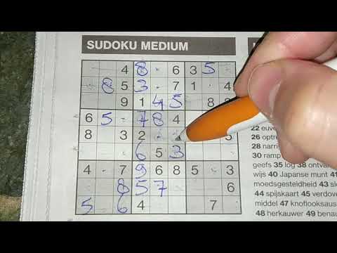 Today on Thanksgiving day we have here a yummy Medium Sudoku puzzle. (#346) 11-28-2019