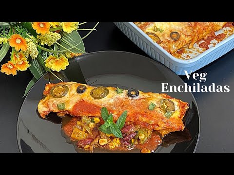 Cheesy Vegetable Enchiladas |Healthy Homemade Vegetarian Recipe | Mexican Cuisine |Veg Enchiladas|