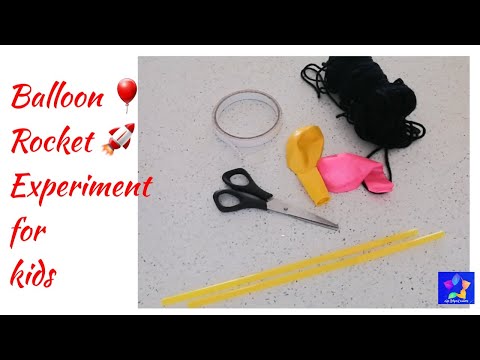Balloon rocket experiment for kids/science experiment using Balloons for kids/Kids fun activity