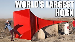 Worlds Largest Horn Shatters Glass