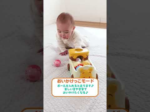 【おいかけて♪かぞえて♪２ＷＡＹボールバスくまのプーさん】ハイハイの練習や数のはじめての勉強におすすめ♪