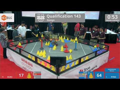 2018 VEXU Design Q143 - RUR3 vs PYRO - 29 to 64