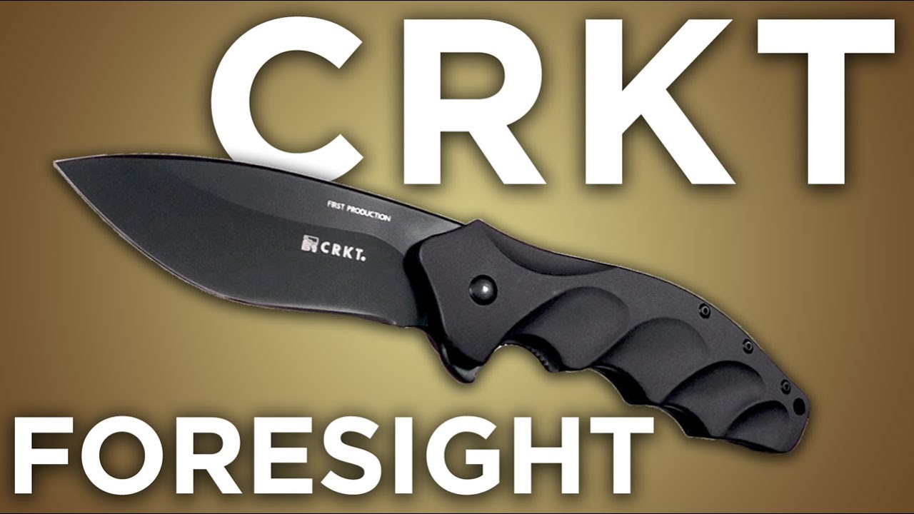 CRKT Ken Onion Foresight Liner Lock Knife (3.5" Black Serr) K220KKS