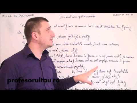 Inele de polinoame   divizibilitatea polinoamelor   proprietati - profesorultau.ro