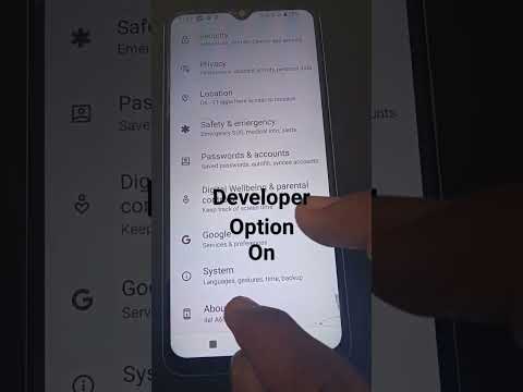developer option kese on kre itel phone me