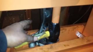 Installing the lower ball joint on a 2001 lincoln using a 20 ton shop press