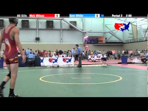 University Nat`ls FS  60 KG / 132.25 lbs: Nick Wilcox vs. Sam White