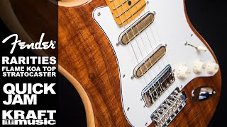 Video thumbnail for Fender Rarities Flame Koa Top Strat - Quick Jam by Kraft Music
