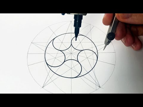 Relaxing Pentagram Mandala Drawing Process