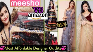 Amazon Haul | Meesho Haul | Partywear Lehenga/Saree/Dress Haul | Online Shopping review | Shweta