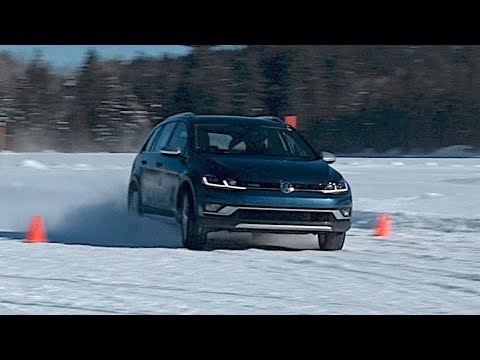 VW Golf Alltrack in the snow
