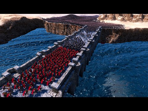 500 Spartans Vs 15,000 Runner Zombies on Bridge Ultimate Epic Battle Simulator UEBS