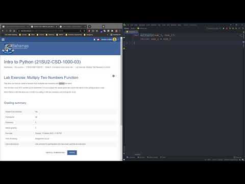 Python Week 6 Lab Exercise Multiply Two Numbers Function