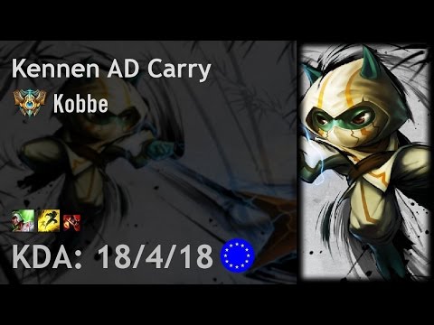 Kobbe Kennen AD Carry | Kennen vs Ezreal - EUW Challenger Patch 7.7