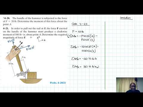 4–20, 4–21 Force System Resultants (Chapter 4: Hibbeler Statics) Benam Academy