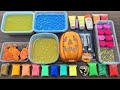 halloween slime mixing smoothie clay and makeup