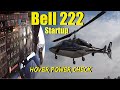 Bell 222 Helicopter Startup Taxi And Hover
