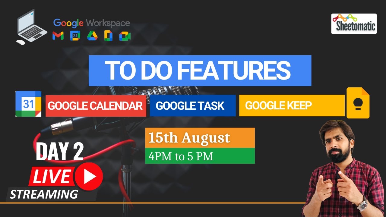 Day2 | Google Workspace Live Workshop | Google Calendar | Google Task | Google Keep |  [Hindi]