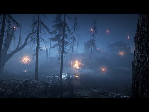 Battlefield War Ambience, distant gunfire battles, artillery bomb explosions, for relaxing, sleeping