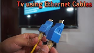 How to connect TV & Setup Box using Ethernet Cable || HDMI to Ethernet Adapter