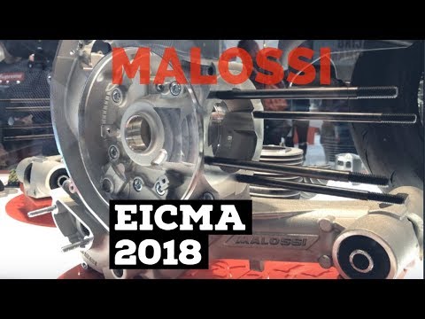 vespa MALOSSI booth at EICMA 2018 / new vespa engine cases V-ONE & VR-ONE /  FMPguides