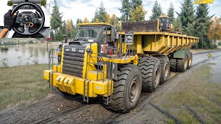 Ultimate Carry - CAT 120M Motor Grader With Z2 CAT 770Z | SnowRunner | Logitech G29 Gameplay
