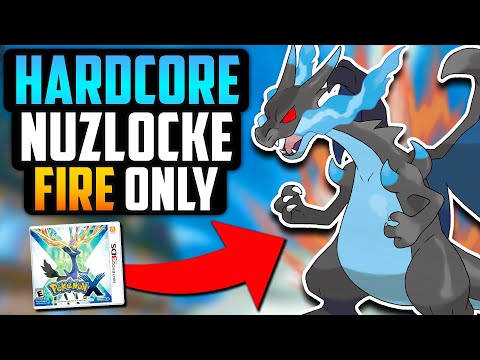 CAN I BEAT A POKÉMON X HARDCORE NUZLOCKE WITH ONLY FIRE TYPES!? (Pokémon Challenge)