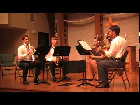Cal Poly SLO Saxaphone Quartet perform Dubois Quatuor pour Saxophones 140516