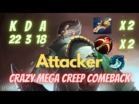 Attacker Kunkka Highlight | Mega Creep Comeback | High Ranked Game | Crazy Ending | Dota 2