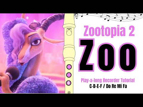 How to play « SHAKIRA - ZOO | From ZOOTOPIA 2 »  on recorder | Notes G A B