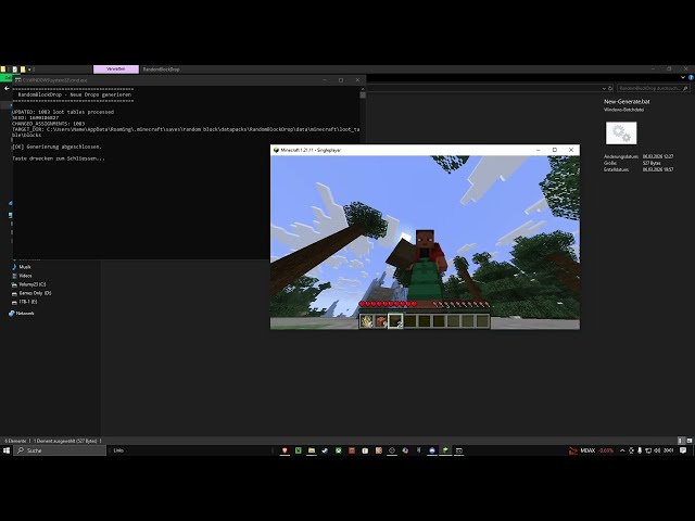 🎲 Random Block Drop Datapack (Minecraft 1.21.11) Minecraft Data Pack