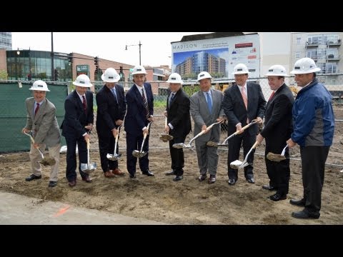 Video from a West Loop groundbreaking for new luxury apartments