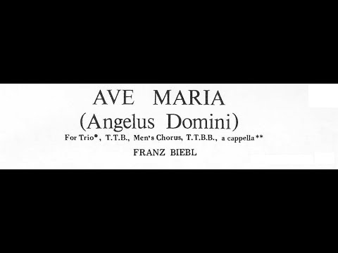 Biebl - Ave Maria (Angelus Domini) for Men's Chorus (with score)