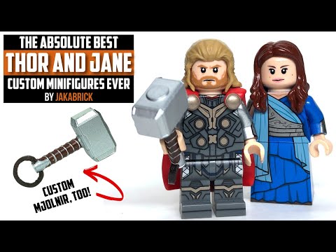 BEST Custom THOR and JANE Minifigs EVER! - (JakaBrick Review)