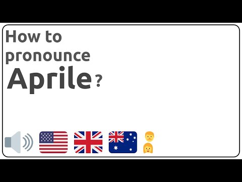 How to pronounce Aprile in english?