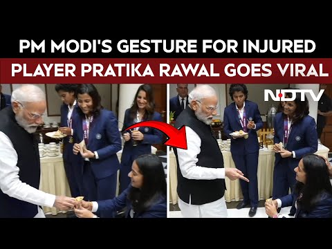 PM Modi Serves Food To Injured Batter Pratika Rawal, Wins Hearts On Social Media