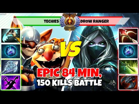 TECHIES (Support) vs DROW RANGER (Carry) - Epic Battle Of Immortal Rank Dota 2 Players - Z Dota 2