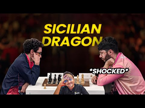 Fabiano Caruana shocks Alireza Firouzja with the Sicilian Dragon | Global Chess League 2025