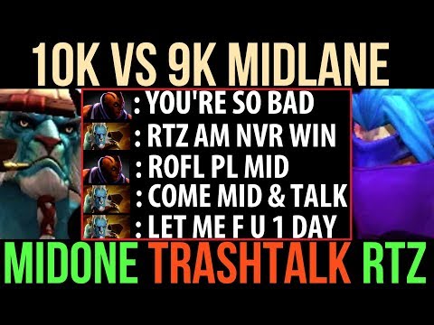MidOne Trashtalk Arteezy - 10k vs 9k Midlane Battle Dota2