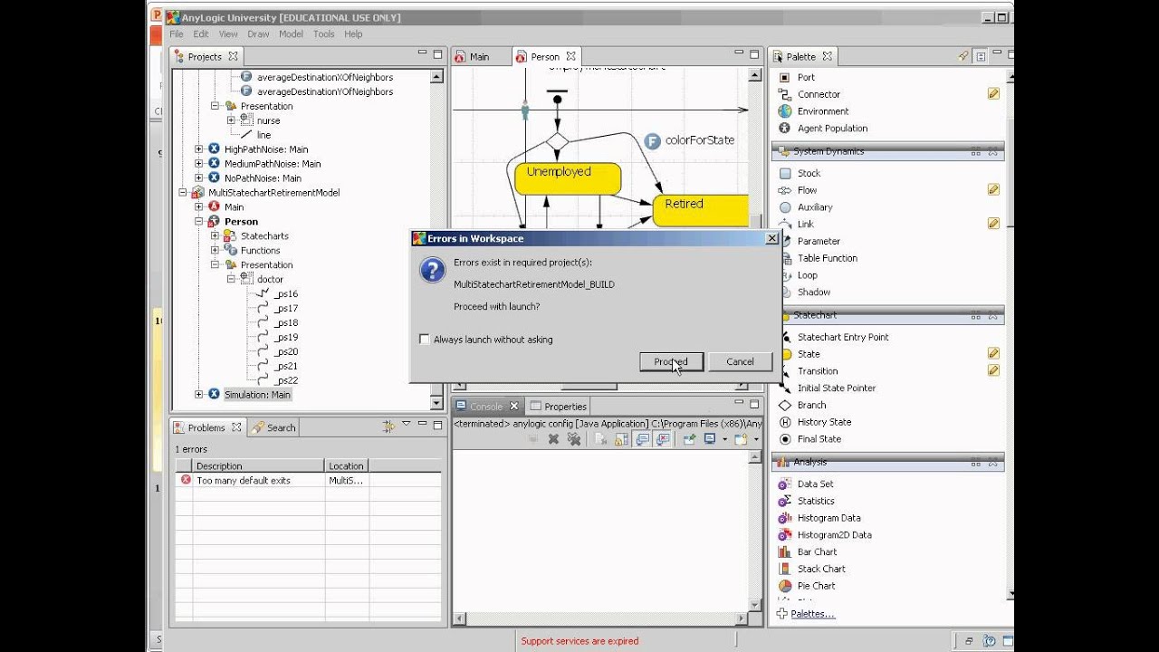 2013 10 24  Branch to Set Initial State in AnyLogic Statechart