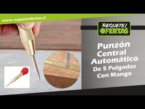 Punzón Central Automático De 5 Pulgadas Con Mango Rojo