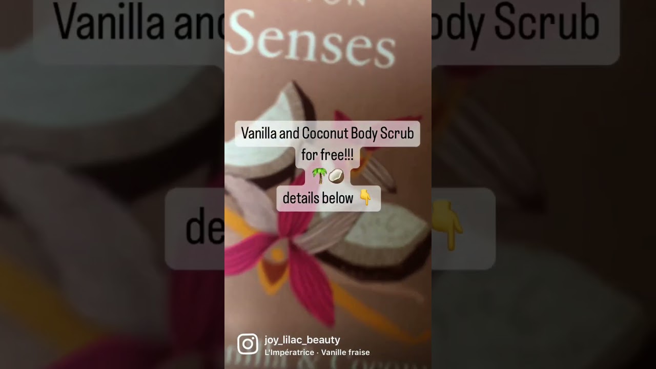 Vanilla & Coconut Body Scrub!! #bodycare #skincare #vanilla #coconut #free #freebie #reels #insta
