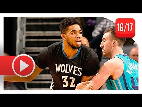 Karl-Anthony Towns Full Highlights vs Hornets (2016.12.03) - 27 Pts, 15 Reb, CLUTCH (Wolves Feed)