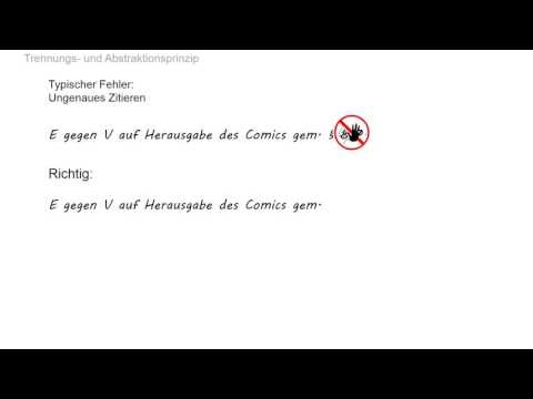 Trennungs  und Abstraktionsprinzip (BGB AT)