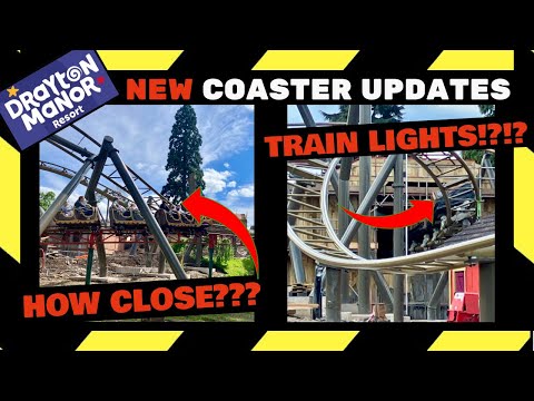 Drayton Manor NEW ROLLER COASTER Construction Update 14 | LIGHTS ON THE TRAIN? | May 2024