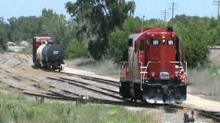 preview picture of video 'Burlington Junction Railway Montgomery June 29, 2011'